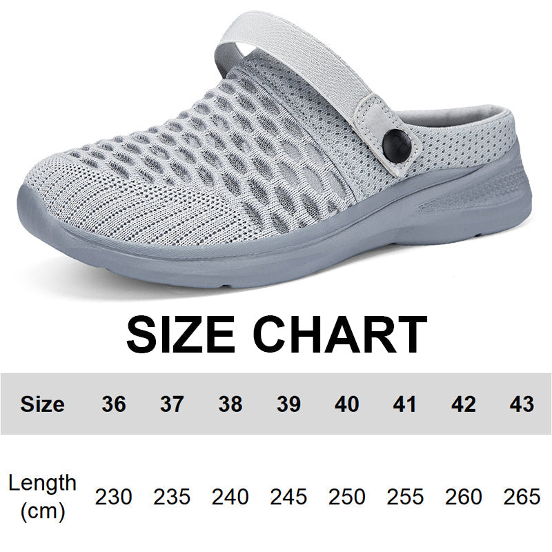 Modne, siateczkowe, oddychające, półwsuwane sandały