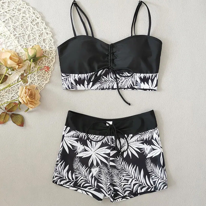 👙 Dwuczęściowy kostium kąpielowy z nadrukiem dla kobiet