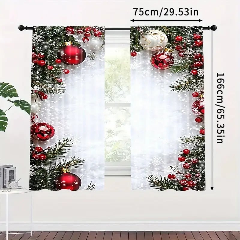 🎅Wyprzedaż świąteczna 49% TANIEJ🎄Zasłony w stylu świątecznym
