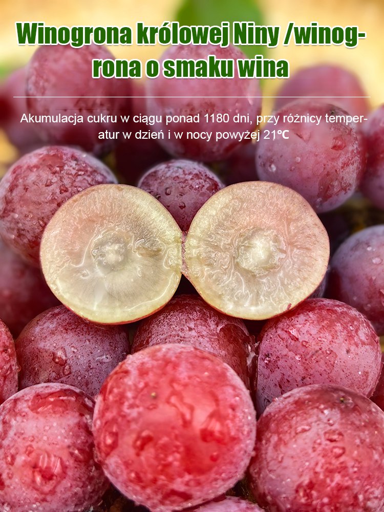 Ziarna winogron królowej Niny z naturalnym aromatem wina