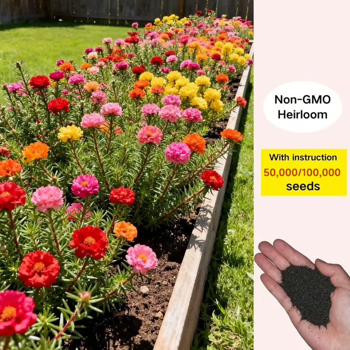 💫🌸KUP 1, DOSTAŃ 1 GRATIS | Moss Rose🌿Nasiona kwiatów wieloletnich z suplementem wspomagającym wzrost roślin