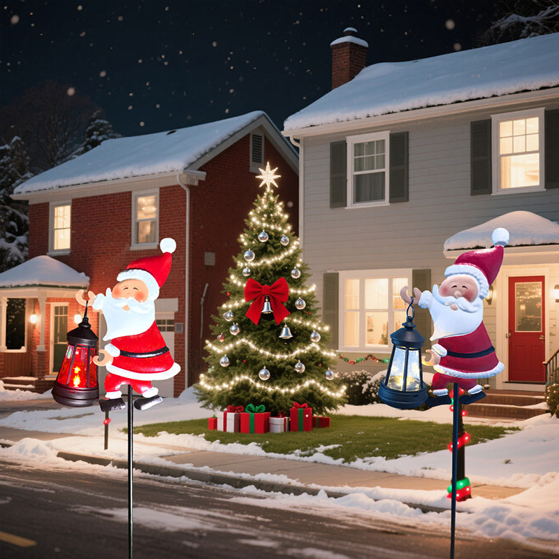🎅 Lampa solarna "Święty Mikołaj" - Magiczne światło wypełnia ogród świątecznym blaskiem. ✨