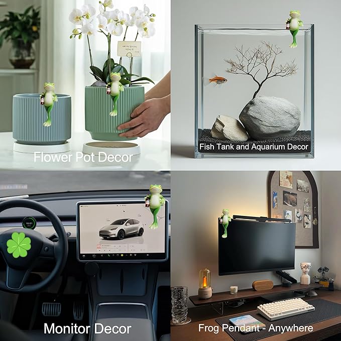 🔥 GORĄCA WYPRZEDAŻ 🐸🍷 Wisząca ozdoba do doniczki – Żaba