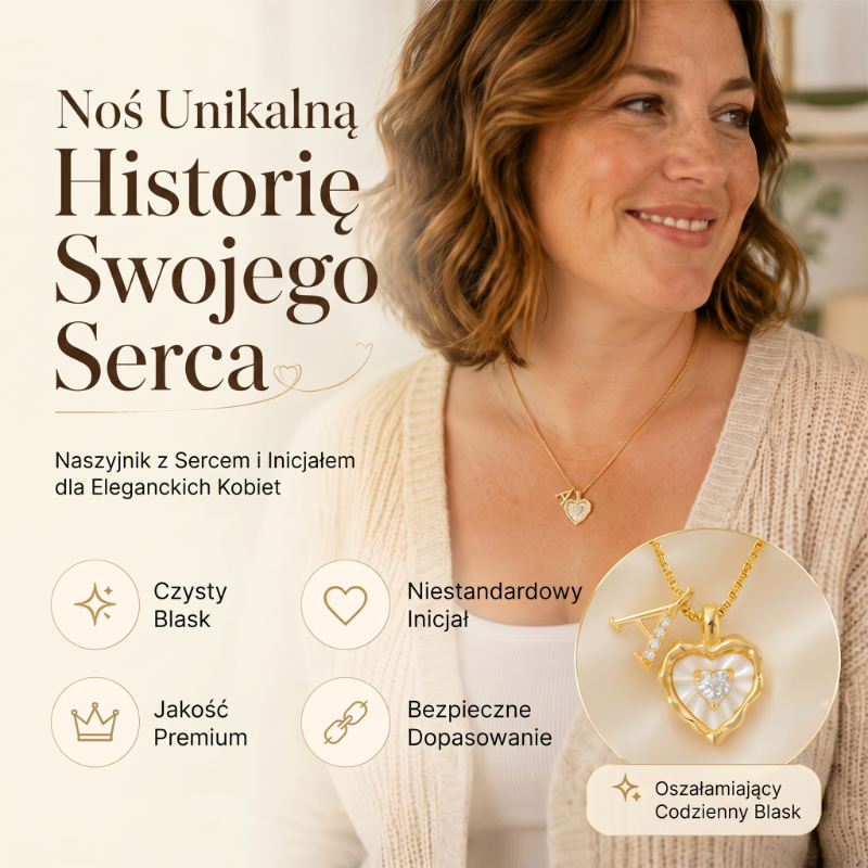 💖 Naszyjnik z literą w kształcie serca z drobnymi brylantami｜✨ Romantyczny i uniwersalny – płatność przy odbiorze