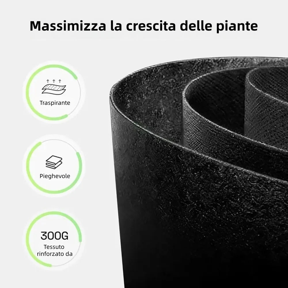 🌱 Opakowanie 5 worków uprawowych o pojemności 19 litrów (5 galonów) – wytrzymałe, oddychające doniczki z materiału z uchwytami do warzyw, kwiatów i owoców