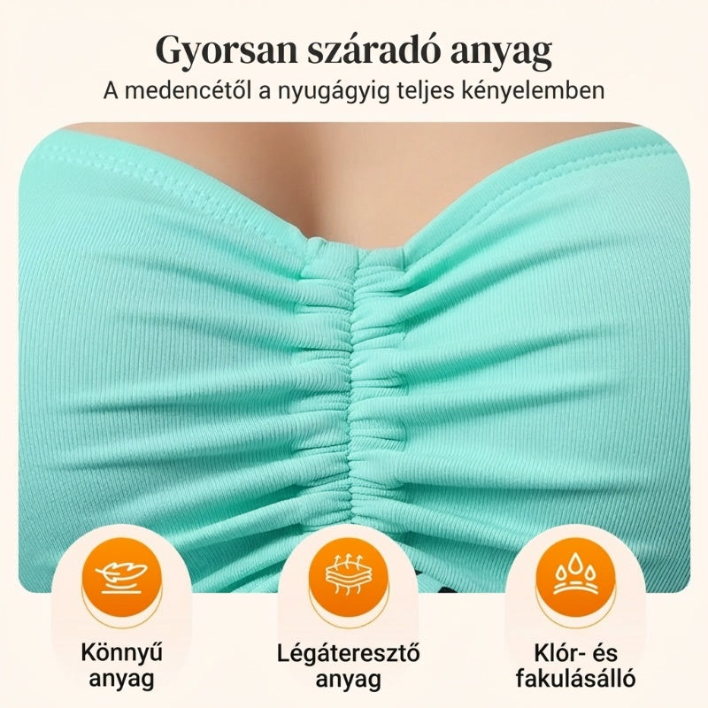 🔥👙【S-4XL】Strój kąpielowy bikini z nadrukiem w kolorze cyjanowym