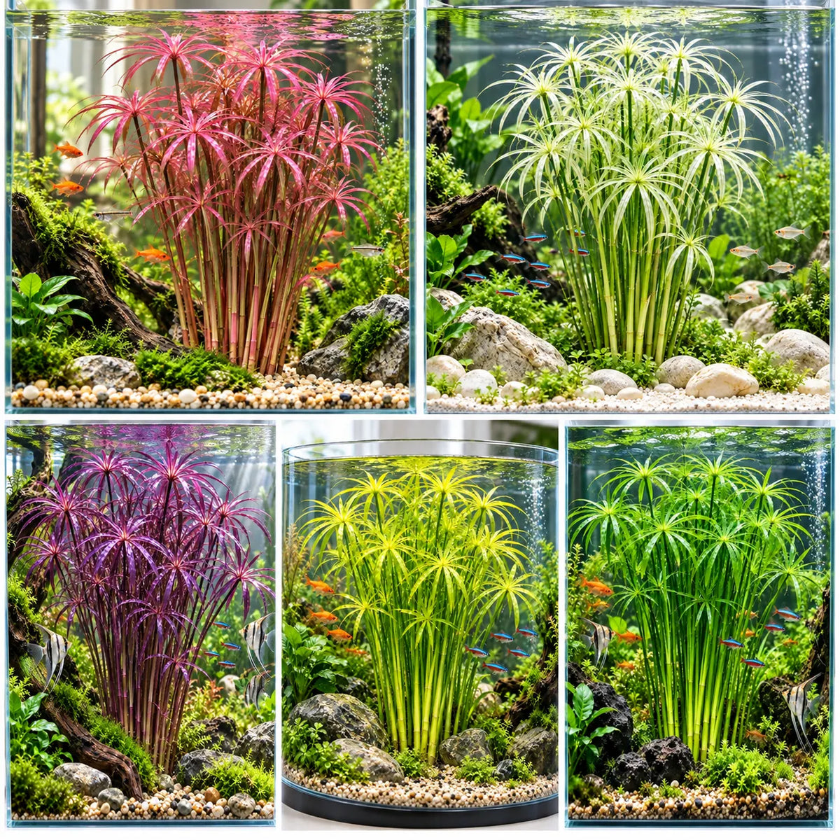 🌿Water Bamboo Bulbs-Hydroponic Umbrella Plant – Natural Water Purifier for Aquariums, Turtle Tanks & Ponds