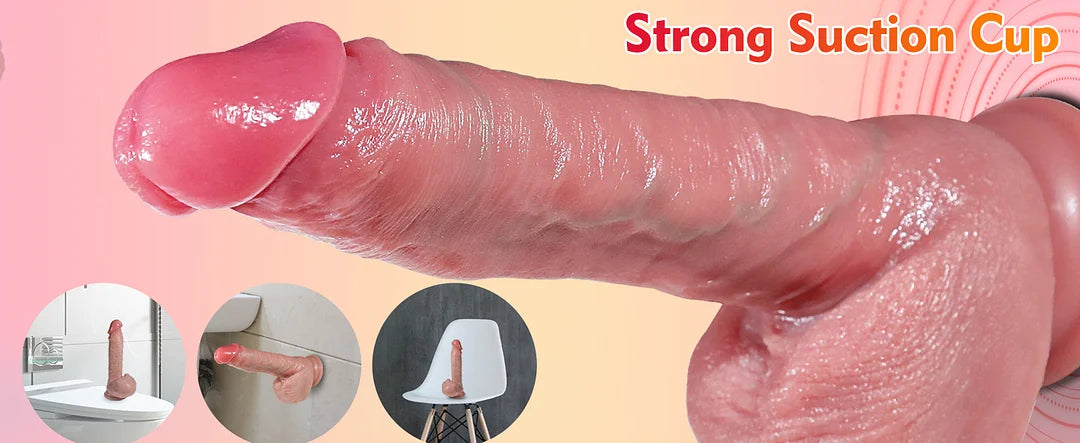 🌙Dildo z przyssawką: Realistyczny silikonowy dildo z 7 ustawieniami ciśnienia i 10 funkcjami wibracji i ciepła do stymulacji punktu G, odbytu i pochwy.
