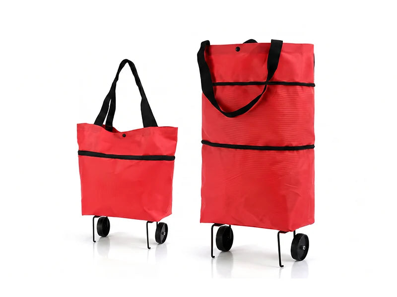 🛍️✨ Torba na zakupy z możliwością przekształcenia - chowane kółka, udźwig 20 kg, rozszerzalna dzięki zamkowi błyskawicznemu!