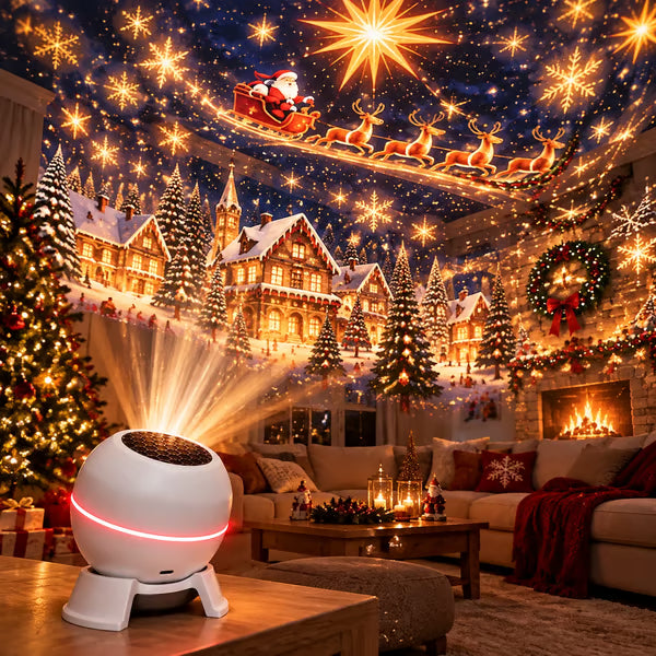 🎅OSTATNI DZIEŃ WYPRZEDAŻY – 49% ZNIŻKI – 🔥 Zamień każdy pokój w świąteczną krainę czarów – świąteczna lampka nocna z projekcją