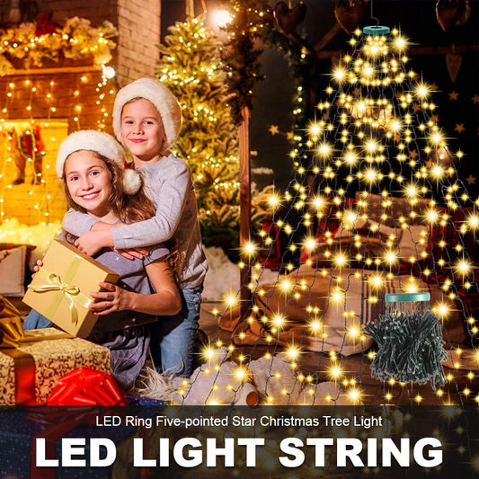 🎄 Lampka choinkowa LED w kształcie pięcioramiennej gwiazdy 🎄