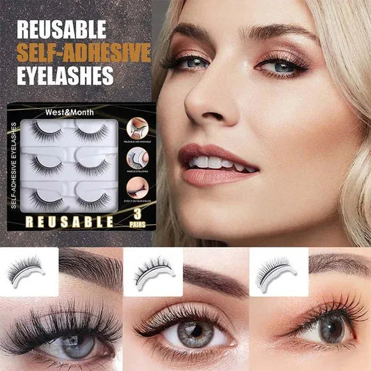 💧 Wodoodporne, samoprzylepne sztuczne rzęsy – trzymają się cały dzień, bez kleju i bez zmartwień! 👁️✨