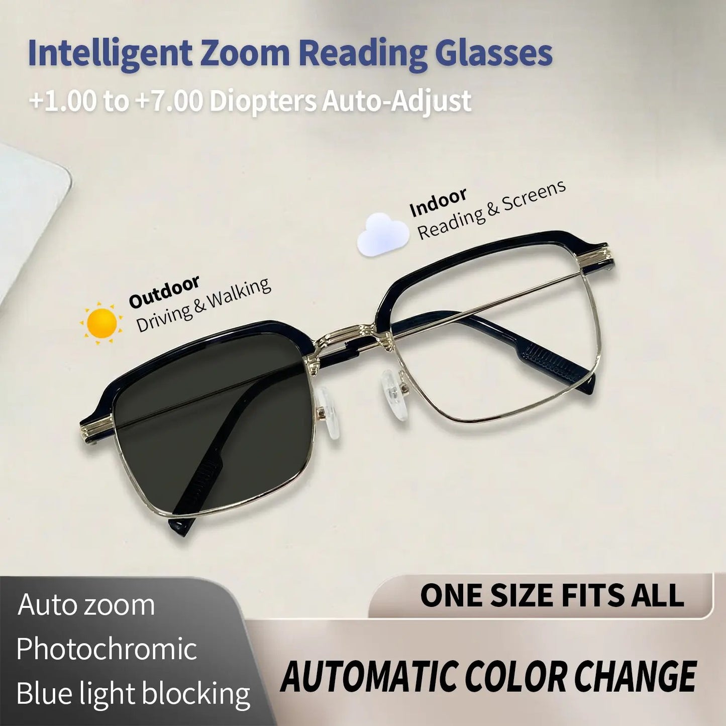 👓✨ Okulary do czytania HD z automatyczną regulacją