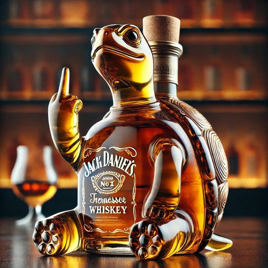 Zabawna butelka whisky w kształcie żółwia