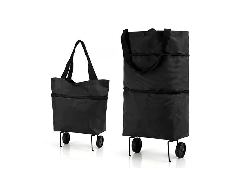 🛍️✨ Torba na zakupy z możliwością przekształcenia - chowane kółka, udźwig 20 kg, rozszerzalna dzięki zamkowi błyskawicznemu!