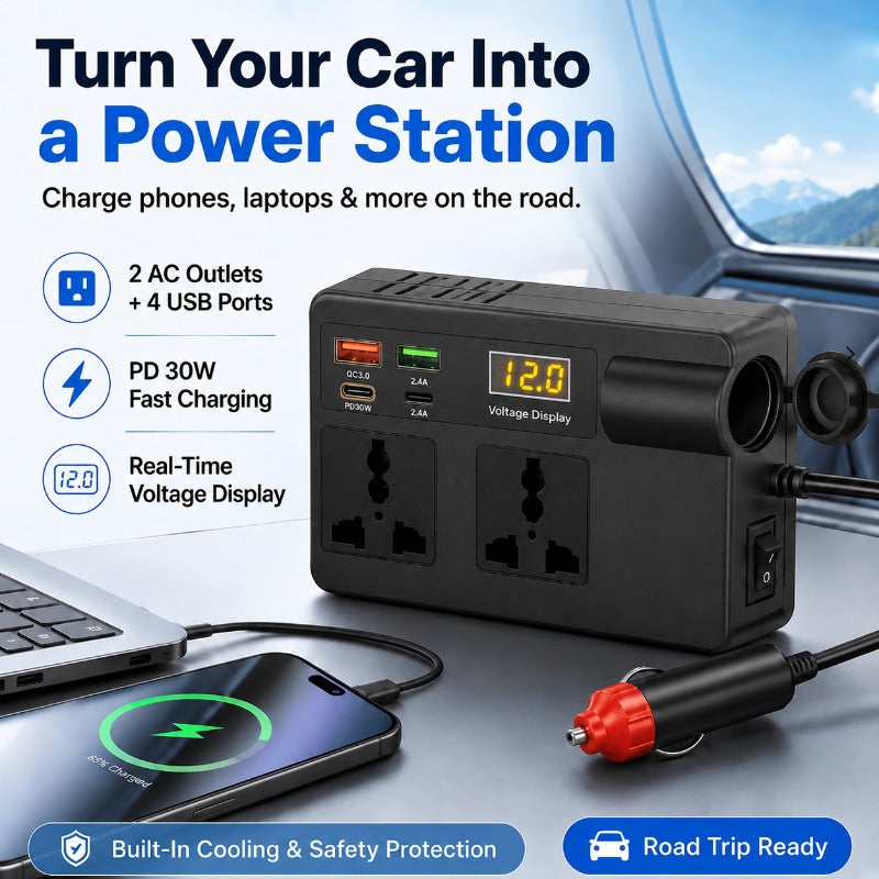 Falownik samochodowy 200 W