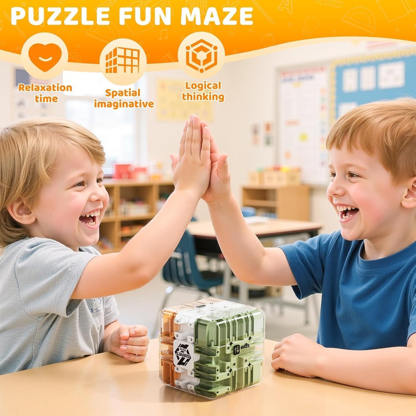 Duży labirynt 3D Puzzle Maze Cube 🧩✨ – Fascynująca gra rozwijająca mózg dla dzieci i dorosłych 🧠