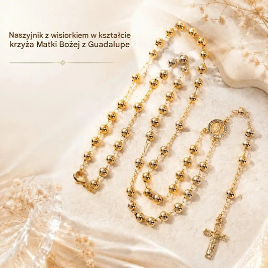 🎁👼Wisiorek z krzyżem Matki Bożej z Guadalupe