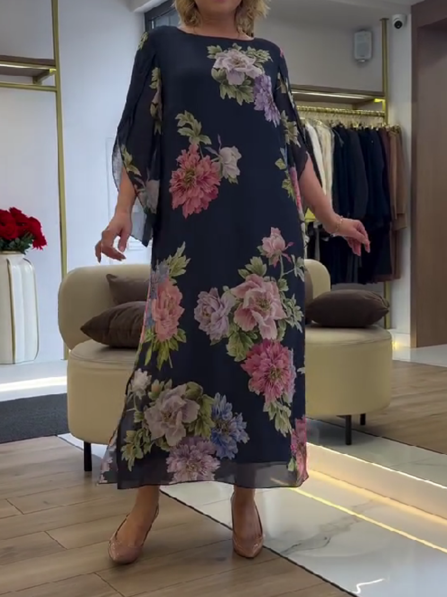 Wyjątkowa sukienka maxi z kwiatowym nadrukiem