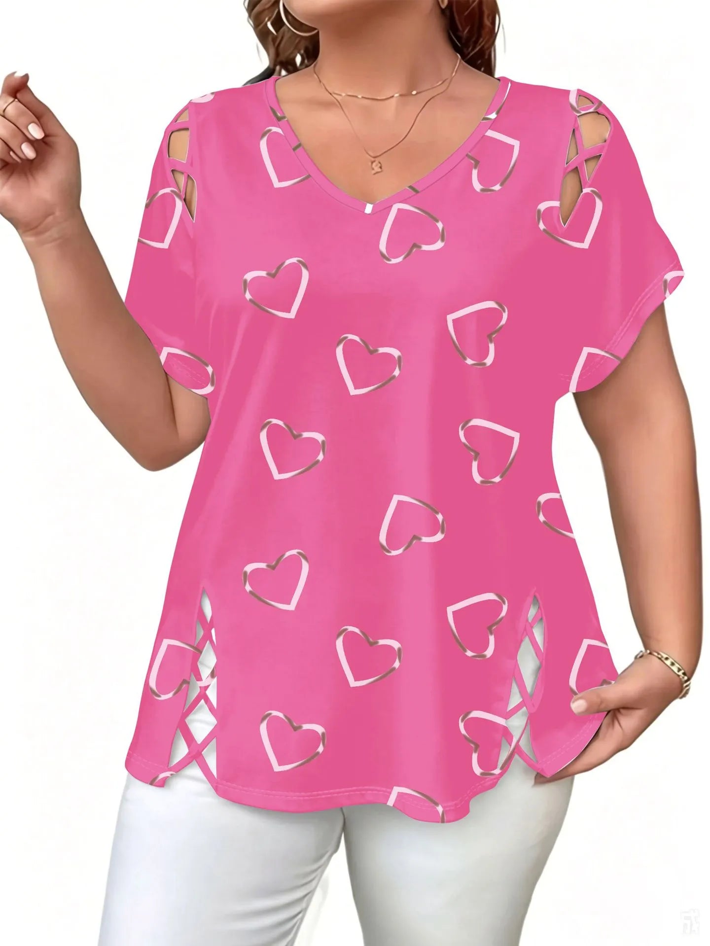 👗🌸Women's summer blouse with V-neck and print — soft, elegant🌟