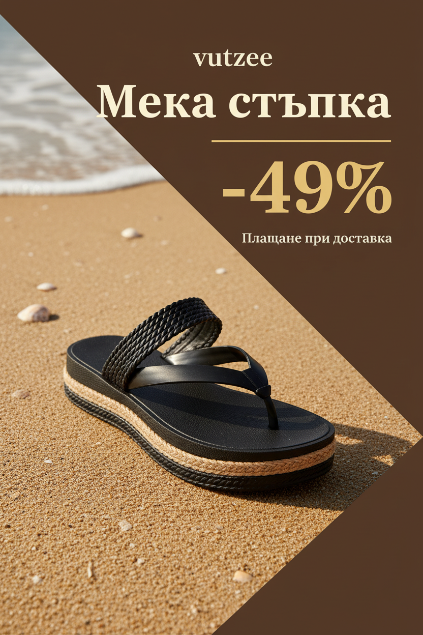 👡 Damskie japonki na platformie z dzianinowym paskiem | Rozmiary 36–41