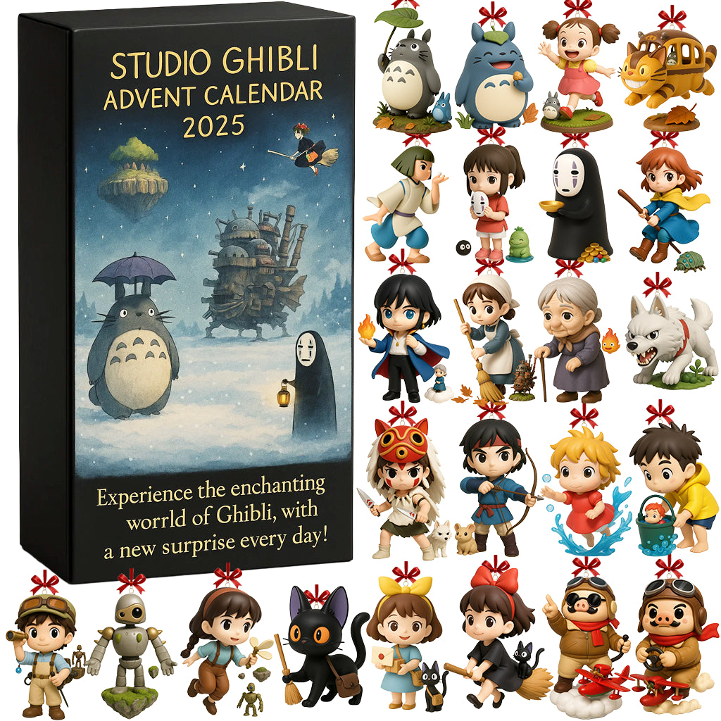 Rzeźba 3D – Klasyczny kalendarz adwentowy anime Studio Ghibli 2025