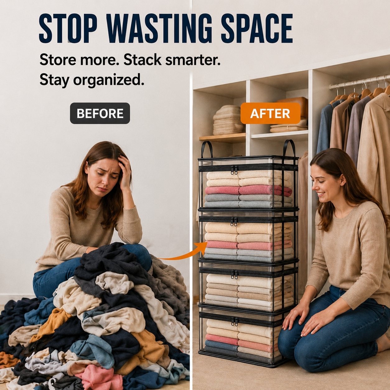 ⏰OSTATNI DZIEŃ AKCJI: KUP 2, TRZECI GRATIS!!💕HomeVault™🇬🇧 Przezroczysta torba do przechowywania – duża, odporna na kurz i wilgoć, z uchwytem✨Najlepszy organizer typu „wszystko w jednym” na ubrania, zabawki, książki, pluszaki i absolutnie wszystko! 🧸📚👕🧦
