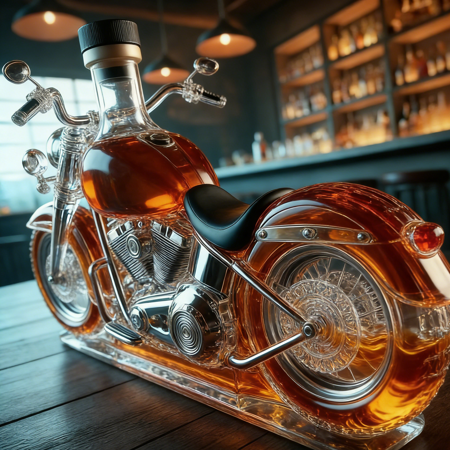Karafka do whisky motocyklowa