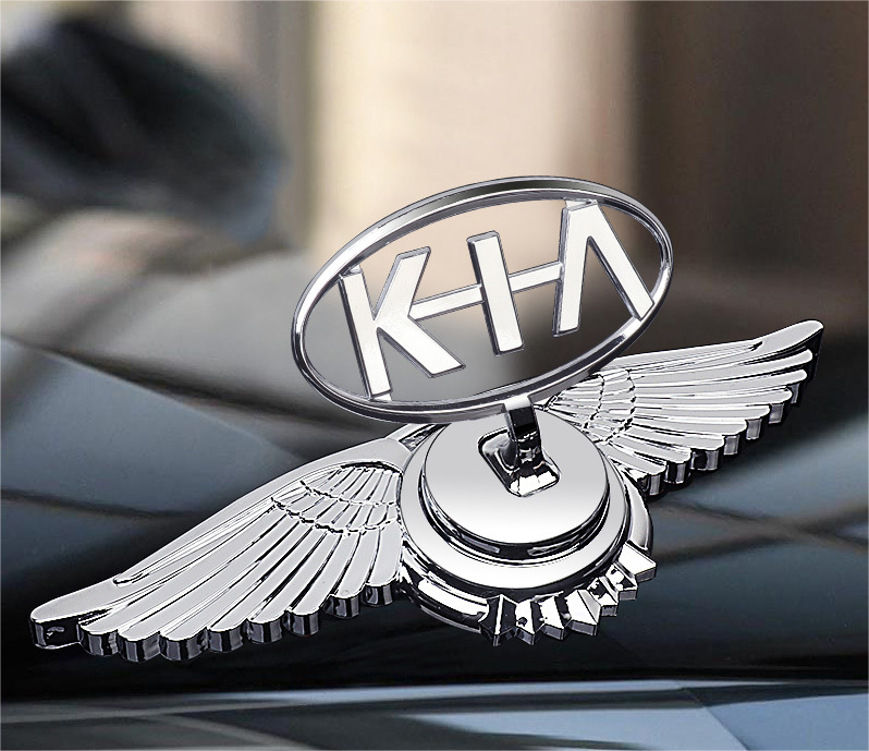 Logo na maskę samochodu z ozdobą