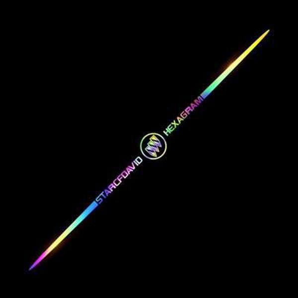 Naklejka samochodowa 3D kolorowa, laserowo odblaskowa, 4 szt.