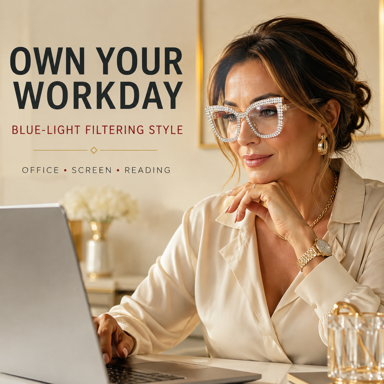 Okulary do czytania Cat Eye Anti-Blue Light