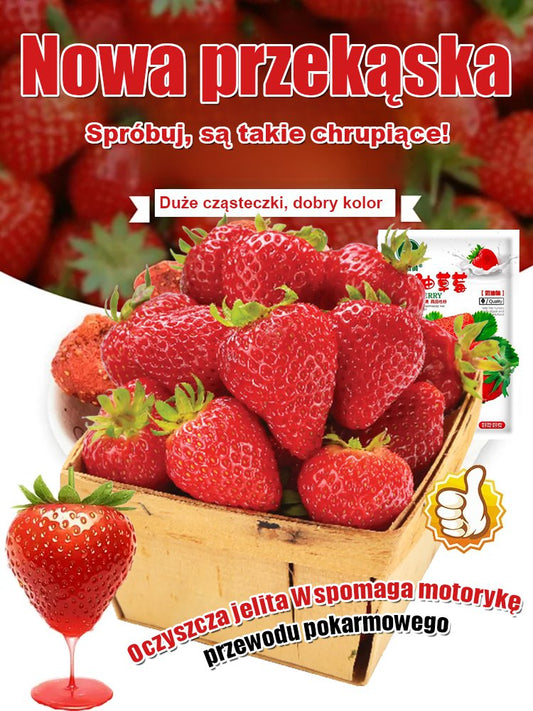 Olbrzymie, super słodkie, soczyste pestki truskawek w kremie