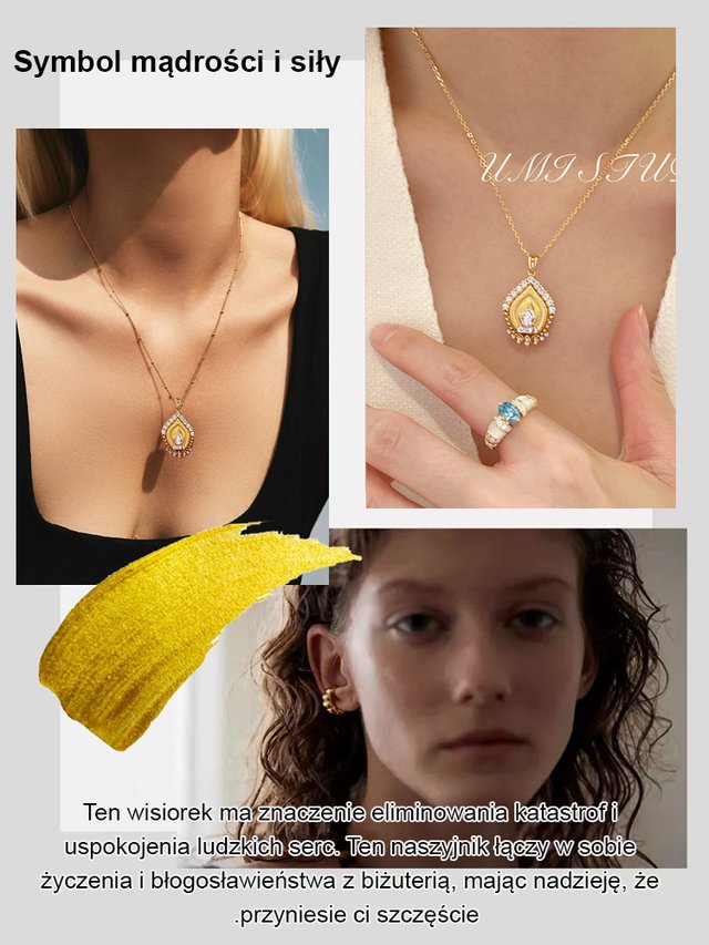 Naszyjnik z obojczykiem w stylu vintage z pozłacaną zawieszką