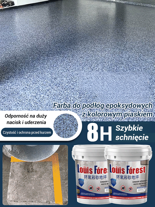 【Jednorazowe formowanie】 Ulepsz farbę do podłóg z piasku epoksydowego
