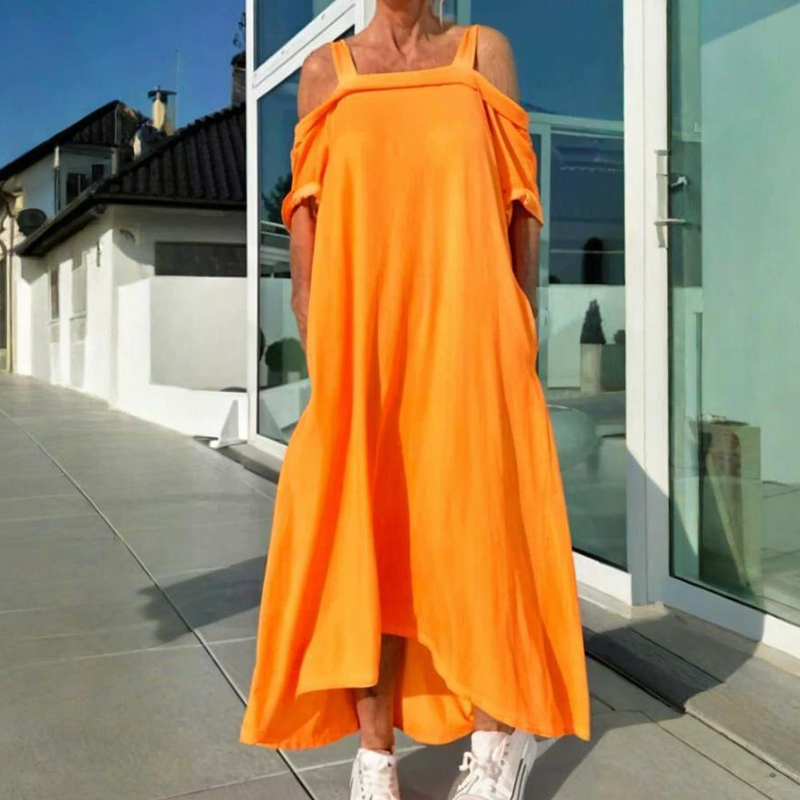 🏖️Specjalne oferty na lato🌴Damska sukienka maxi na co dzień z odkrytymi ramionami