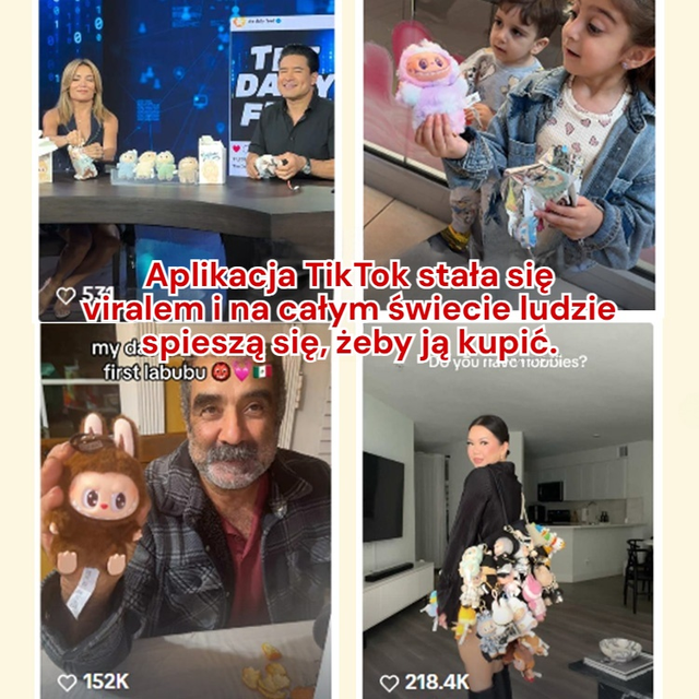 HFH-Wisiorek pluszowy z serii Makaronowej Labubu