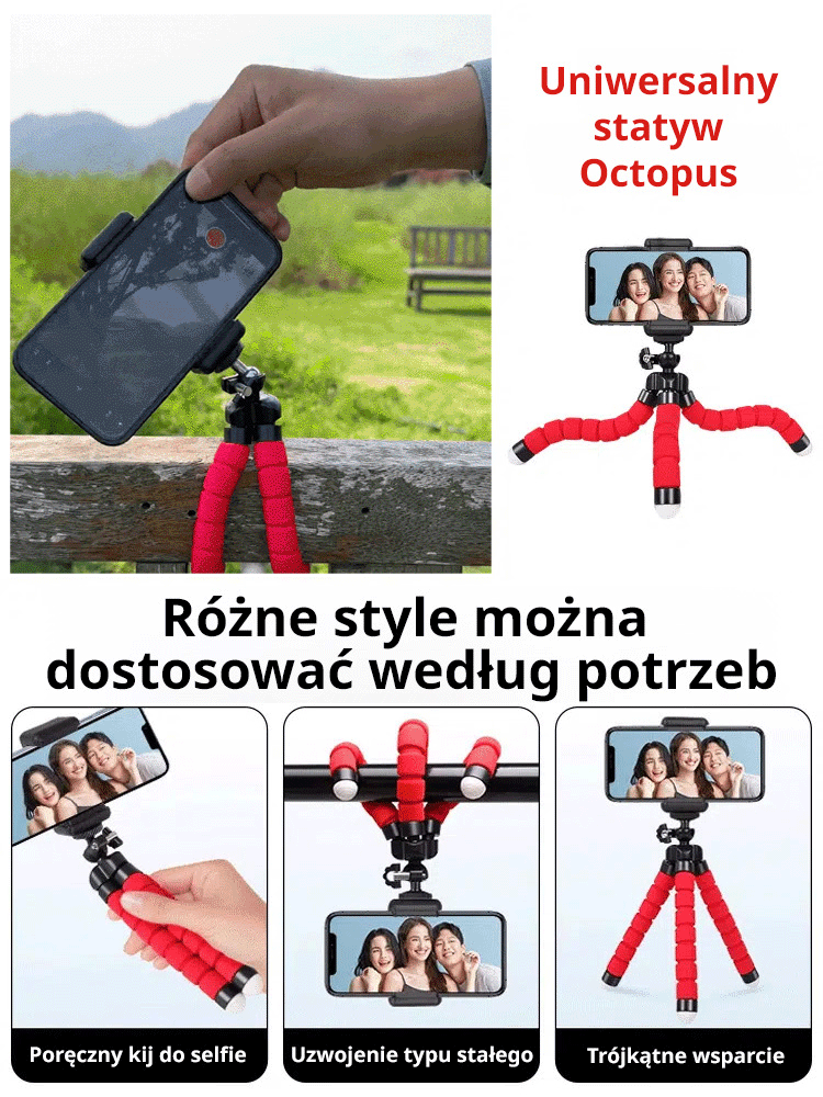 【Fotograficzny cud】Ośmiornica leniwa podstawka na telefon komórkowy