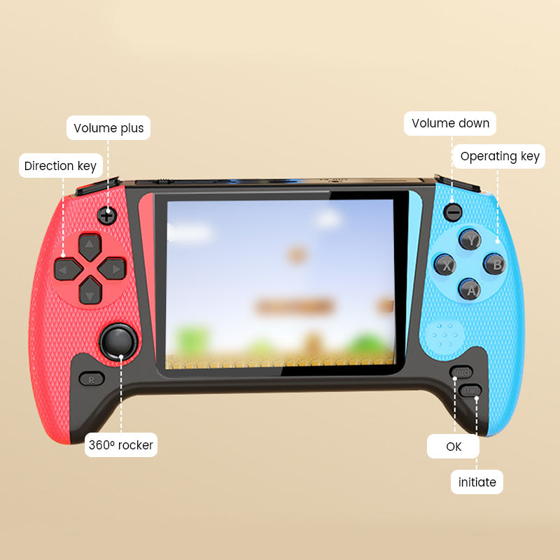 🎮 Przenośna, klasyczna konsola do gier z dużym ekranem