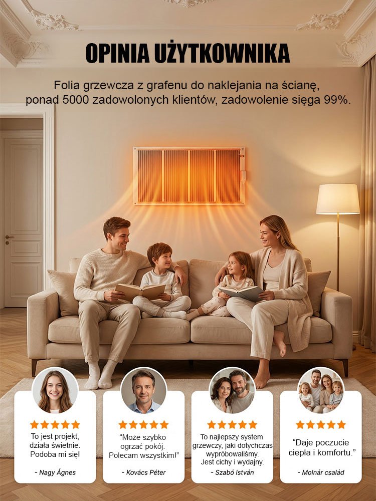 【5-sekundowe szybkie nagrzewanie】Niemiecka technologia grafenowa - ogrzewanie ścienne