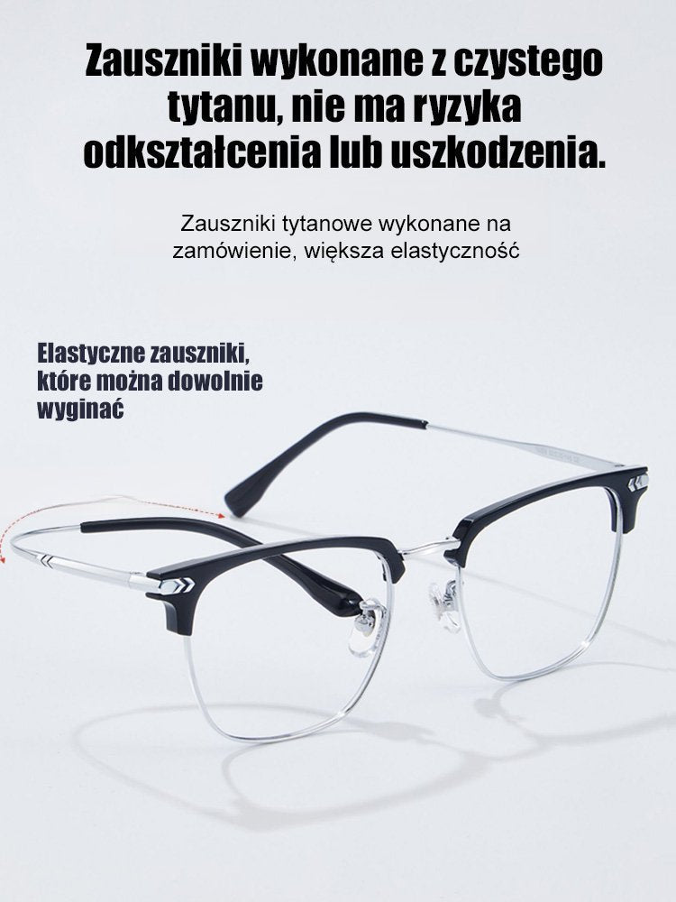 Niezwykle przejrzyste komórkowe fotochromowe okulary do prezbiopii