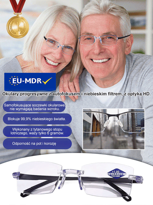 【Przywróć wzrok do jasności sprzed 20 lat】Okulary do czytania Smart Zoom Comfort