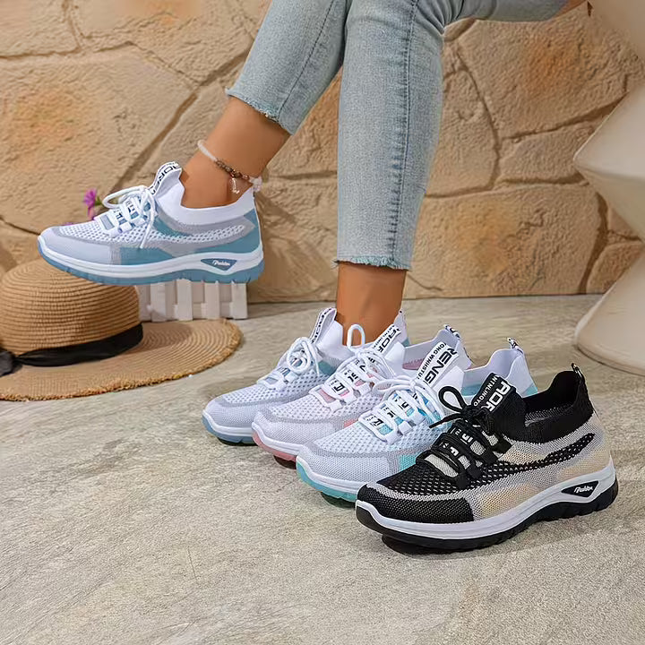 Damskie oddychające, siateczkowe tenisówki gradientowe