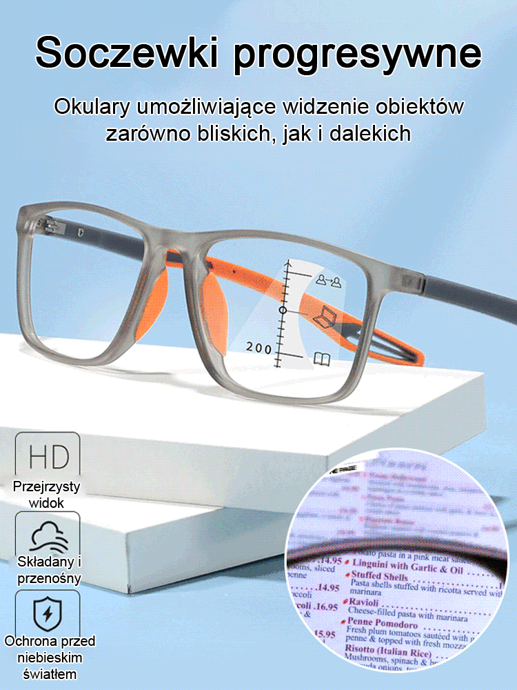 Ultralekkie i wygodne okulary do czytania blokujące niebieskie światło