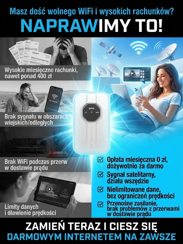 Przenośny WiFi z globalnym zasięgiem, dożywotnio za darmo