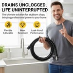 💧 Trójwarstwowy wąż odporny na pękanie – PVC i stal nierdzewna. Uniwersalne złącze, łatwy montaż. Idealny do intensywnego sprzątania! 🚿🔧