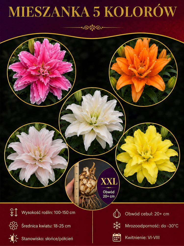 Cebulki lilii plamistej o intensywnym zapachu do eleganckiego ogrodu