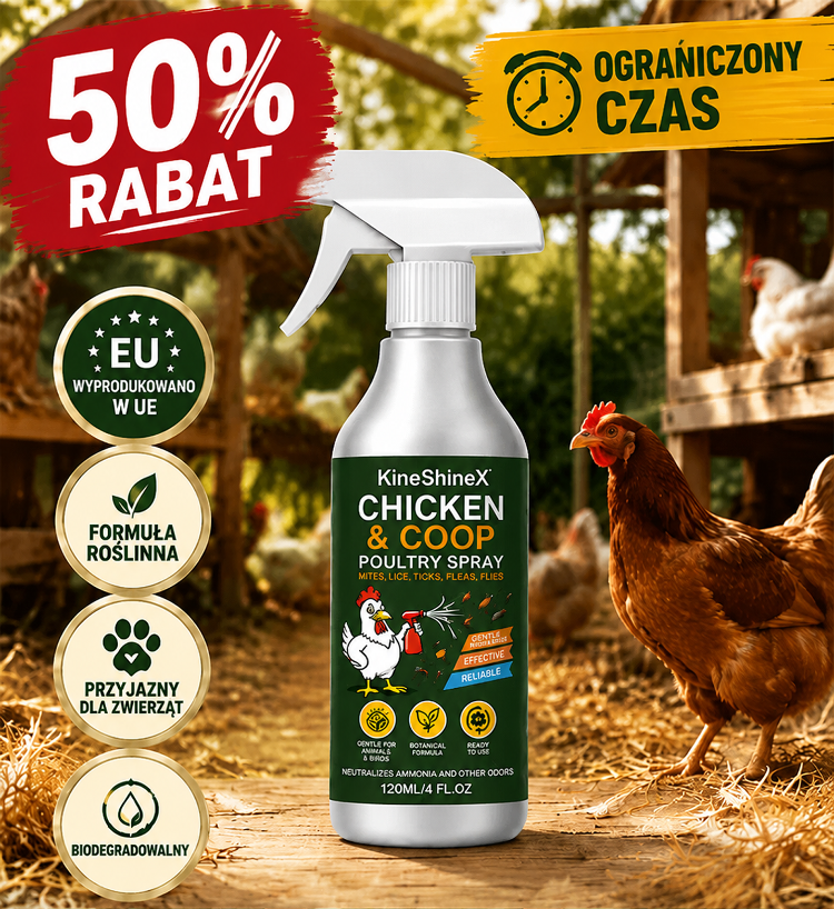 Specjalny spray dezynfekujący i odkażający do kurników