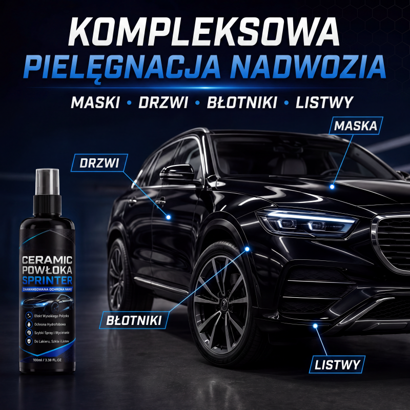 Ceramiczna powłoka nano w sprayu do samochodów