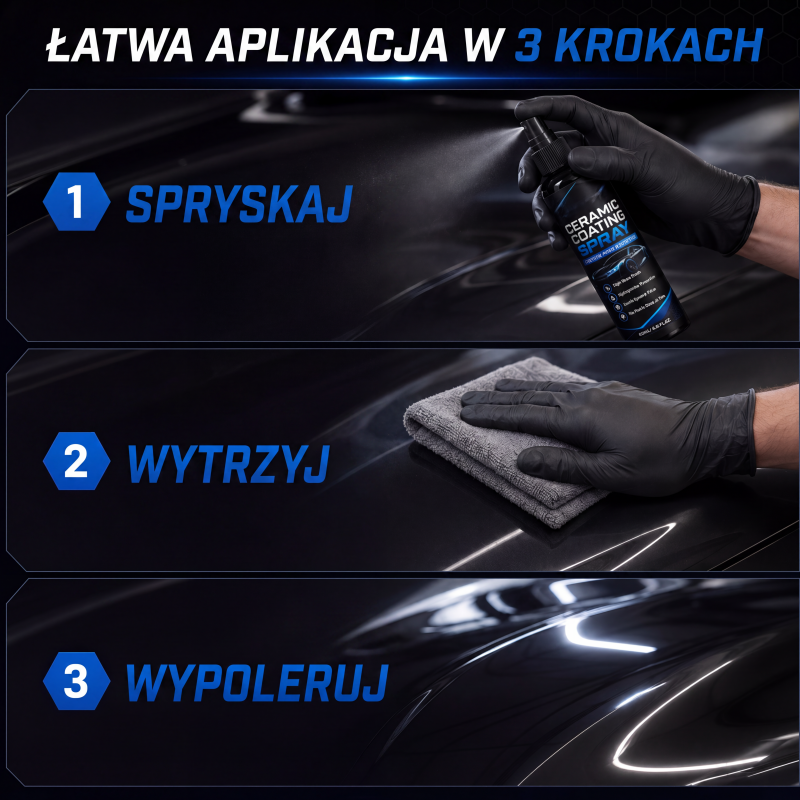 Ceramiczna powłoka nano w sprayu do samochodów