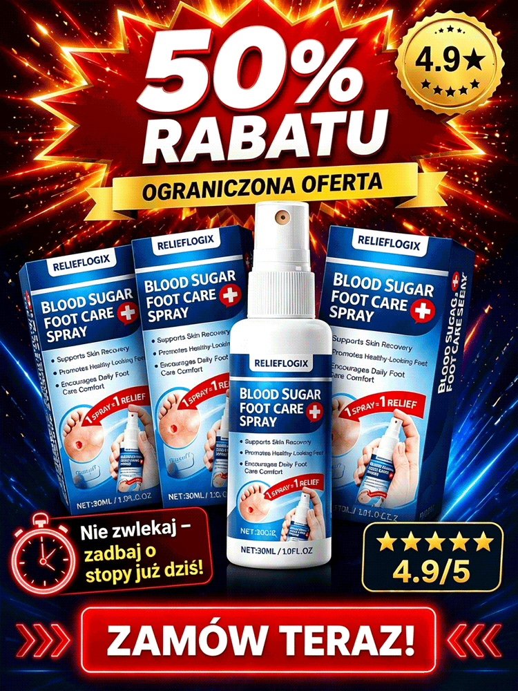 【Pięciokrotne przyspieszenie gojenia】Spray do pielęgnacji stóp dla diabetyków